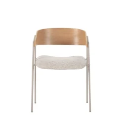 Drawer OPNA Lot de 2 fauteuils de table en tissu, bois et métal
