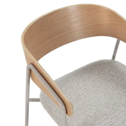 Drawer OPNA Lot de 2 fauteuils de table en tissu, bois et métal