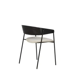 Drawer OPNA Lot de 2 fauteuils de table en tissu, bois et métal