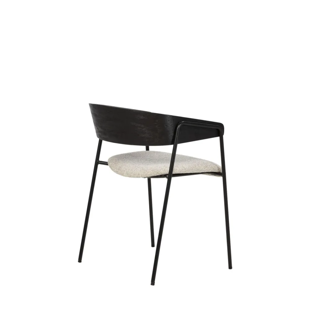 Drawer OPNA Lot de 2 fauteuils de table en tissu, bois et métal