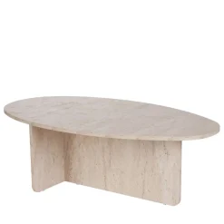 Drawer ORIS Table basse organique effet travertin 120x65cm