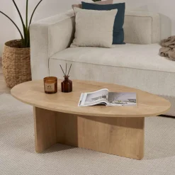 Drawer ORIS Table basse organique en bois 120x65cm