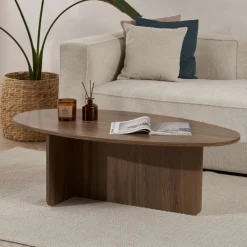 Drawer ORIS Table basse organique en bois 120x65cm