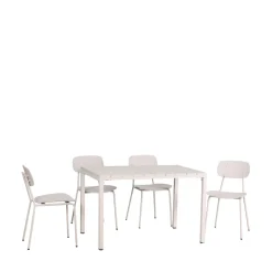Drawer ORKA Ensemble table et chaises de jardin 4 personnes en métal