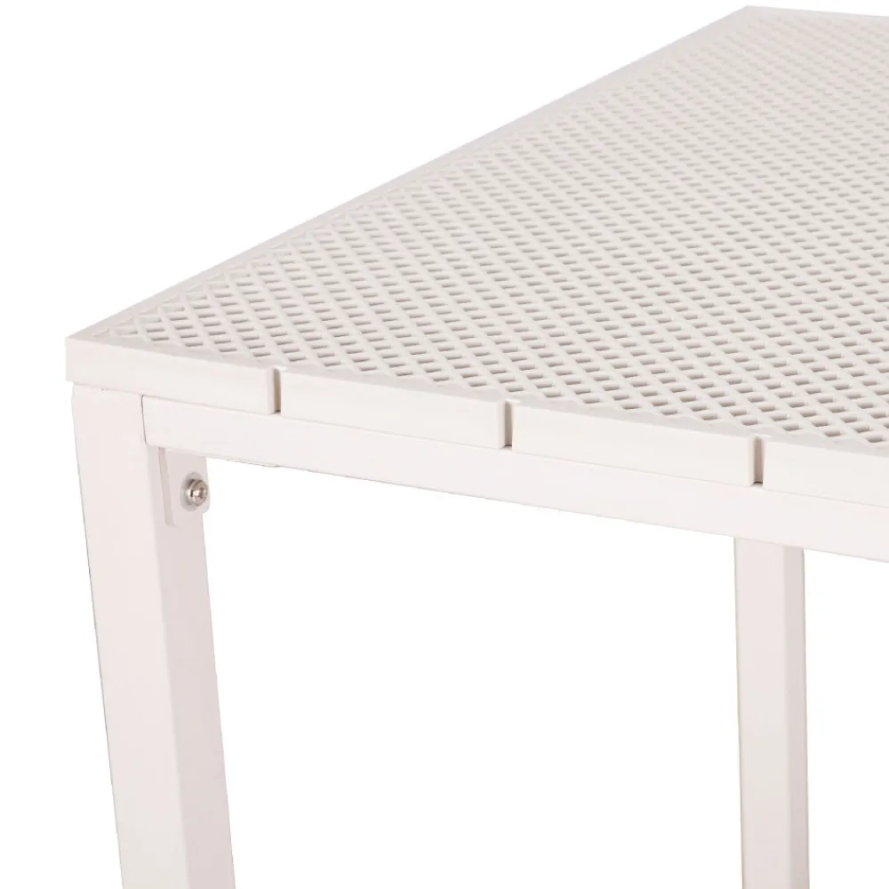 Drawer ORKA Ensemble table et chaises de jardin 4 personnes en métal