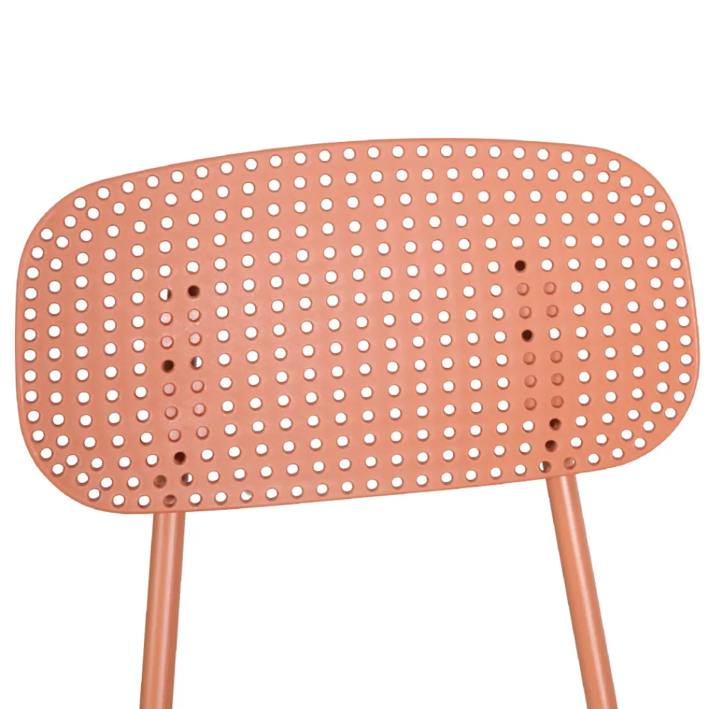 Drawer ORKA Ensemble table et chaises de jardin 4 personnes en métal