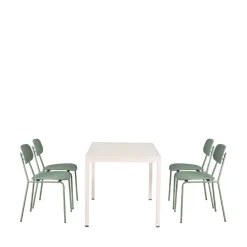 Drawer ORKA Ensemble table et chaises de jardin 4 personnes en métal