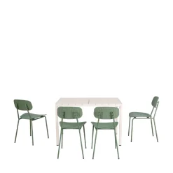 Drawer ORKA Ensemble table et chaises de jardin 4 personnes en métal