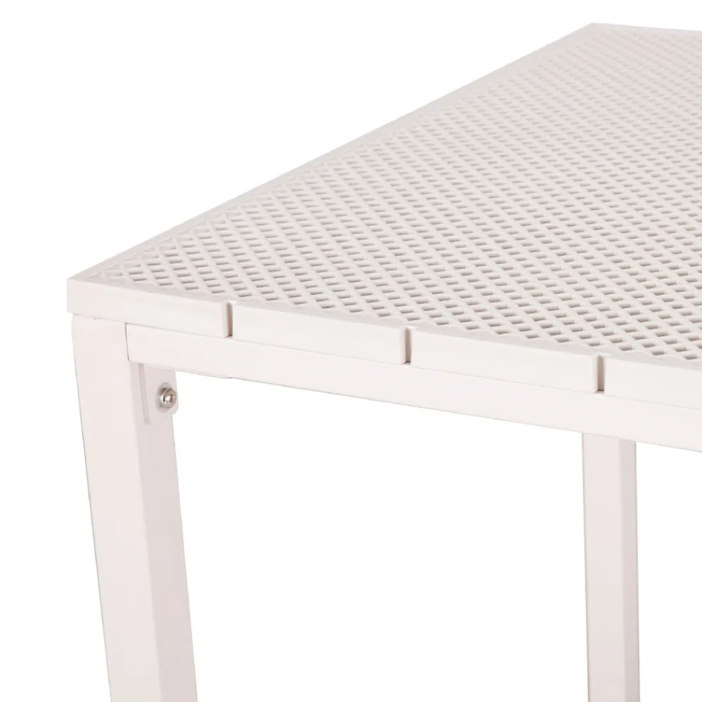 Drawer ORKA Ensemble table et chaises de jardin 4 personnes en métal