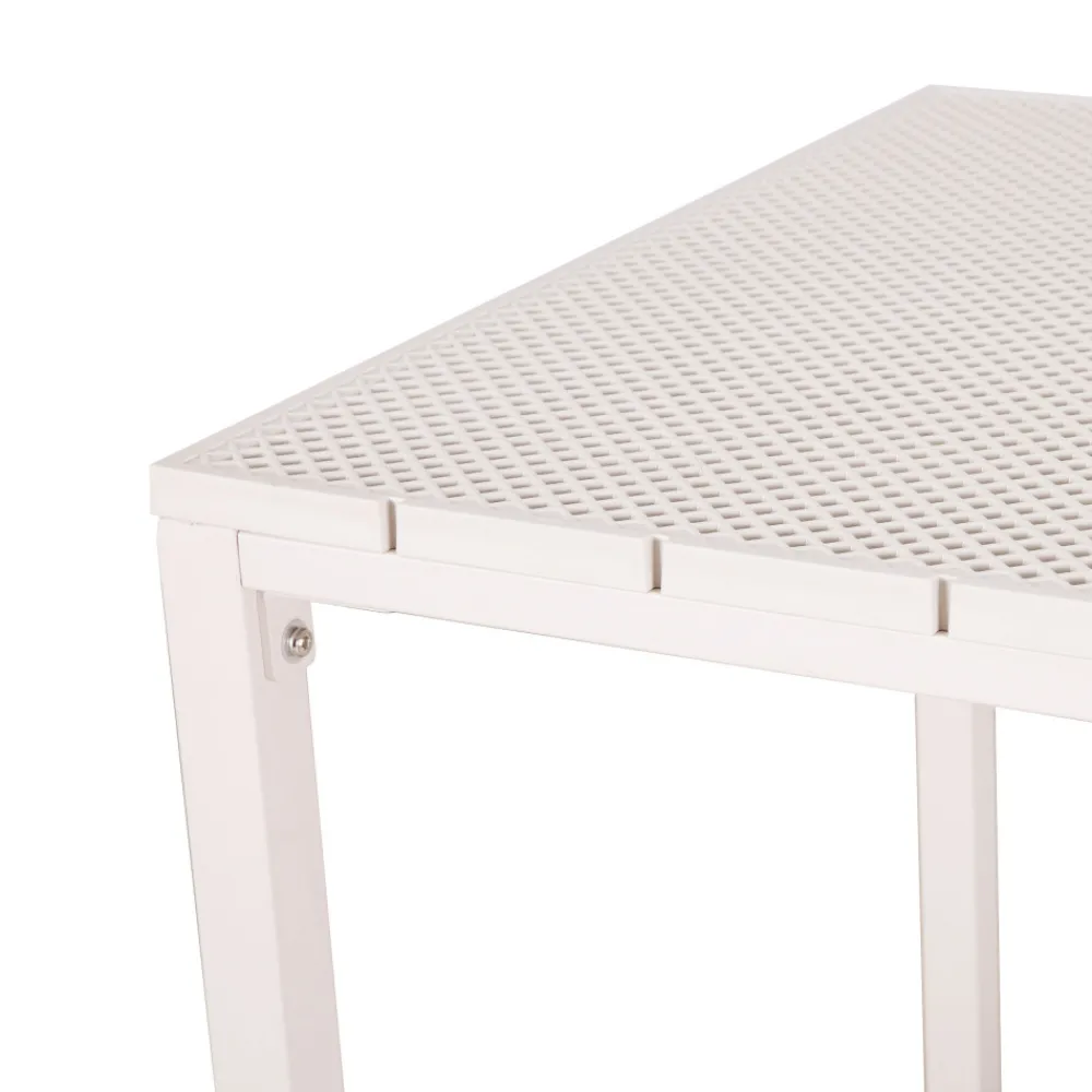 Drawer ORKA Ensemble table et chaises de jardin 4 personnes en métal