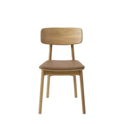 No name ORR Lot de 2 chaises en bois et simili