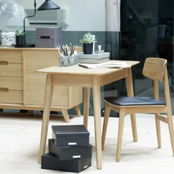 No name ORR Lot de 2 chaises en bois et simili