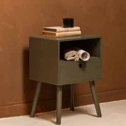 Woood OZZY Table de chevet 1 tiroir, 1 niche en bois