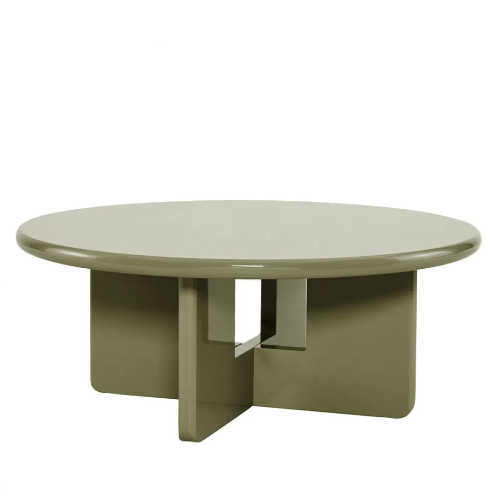 Drawer PALOMA Table basse ronde en bois laqué ø80cm