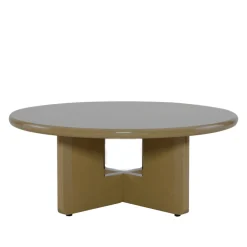 Drawer PALOMA Table basse ronde en bois laqué ø80cm