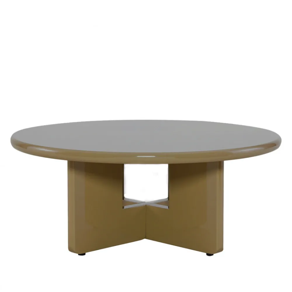 Drawer PALOMA Table basse ronde en bois laqué ø80cm