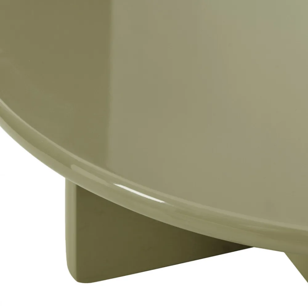Drawer PALOMA Table basse ronde en bois laqué ø80cm