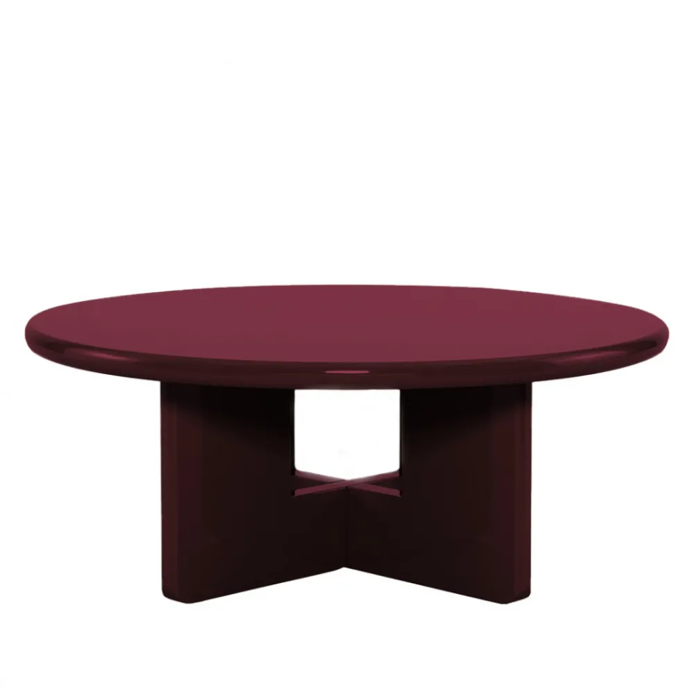 Drawer PALOMA Table basse ronde en bois laqué ø80cm