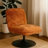Drawer PARBO Fauteuil pivotant en velours côtelé pied tulipe