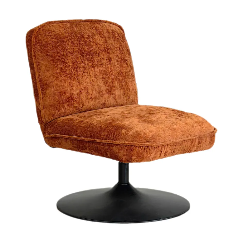 Drawer PARBO Fauteuil pivotant en velours côtelé pied tulipe