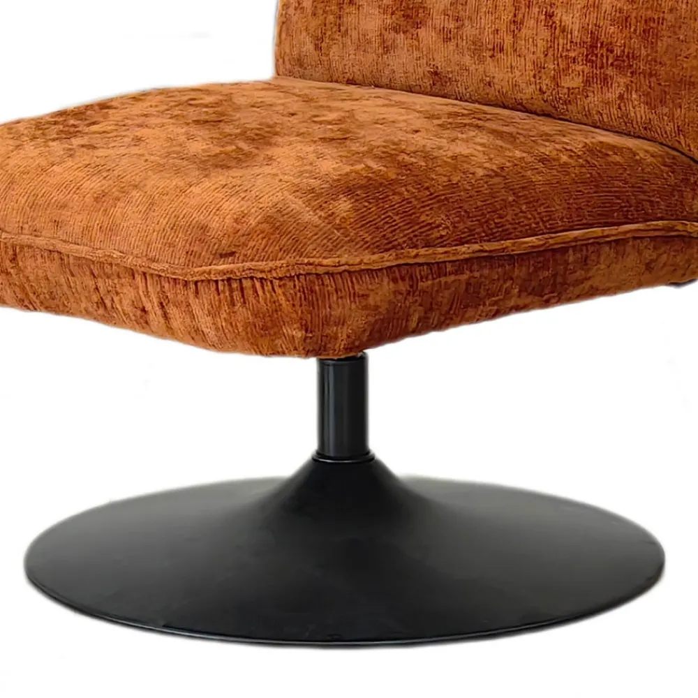 Drawer PARBO Fauteuil pivotant en velours côtelé pied tulipe