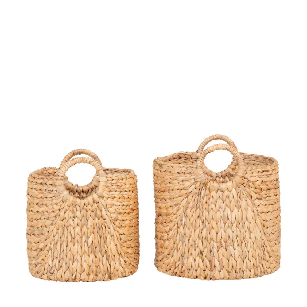 House Nordic PASSO Lot de 2 paniers en jacinthe d’eau