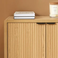 No name PAULA Buffet 2 portes en bois L75cm