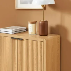 No name PAULA Buffet 2 portes en bois L75cm