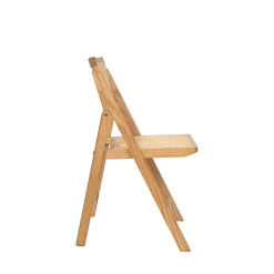 Drawer PAULA Chaise pliante en cannage et bois