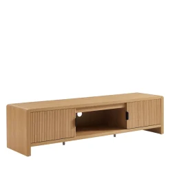 No name PAULA Meuble TV 2 portes en bois L160cm