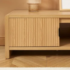 No name PAULA Meuble TV 2 portes en bois L160cm