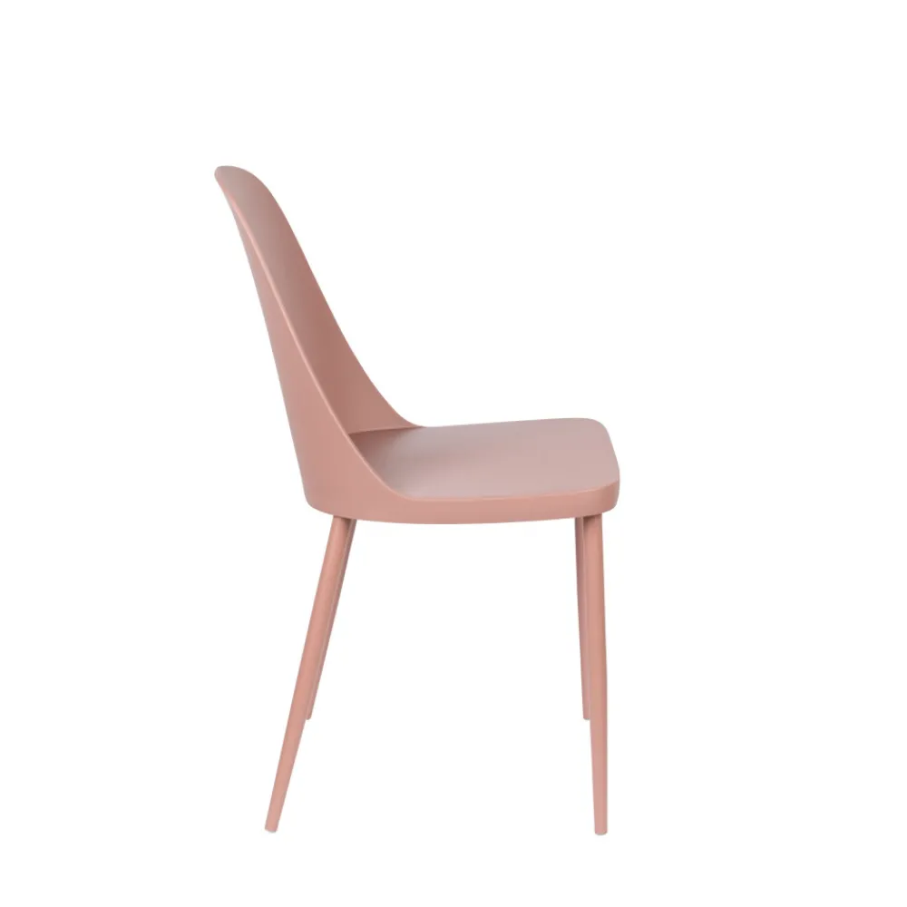 No name PIP Lot de 2 chaises en résine et métal