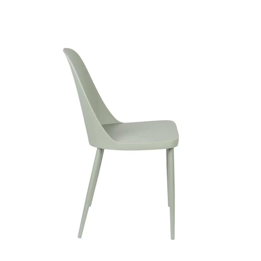 No name PIP Lot de 2 chaises en résine et métal