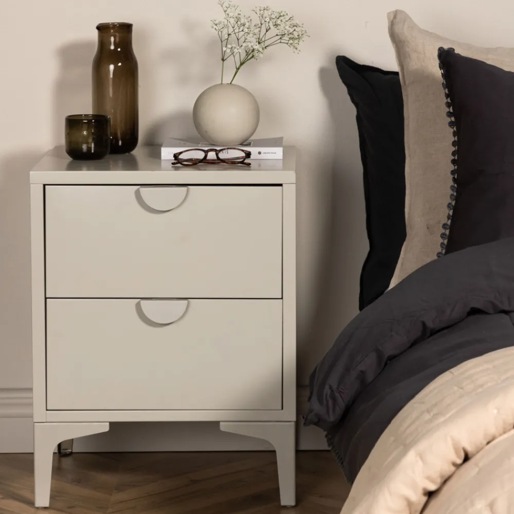 Venture Home PIRING Table de chevet 2 tiroirs en métal