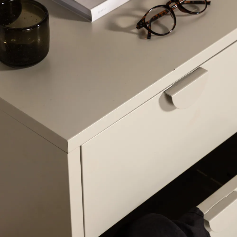 Venture Home PIRING Table de chevet 2 tiroirs en métal
