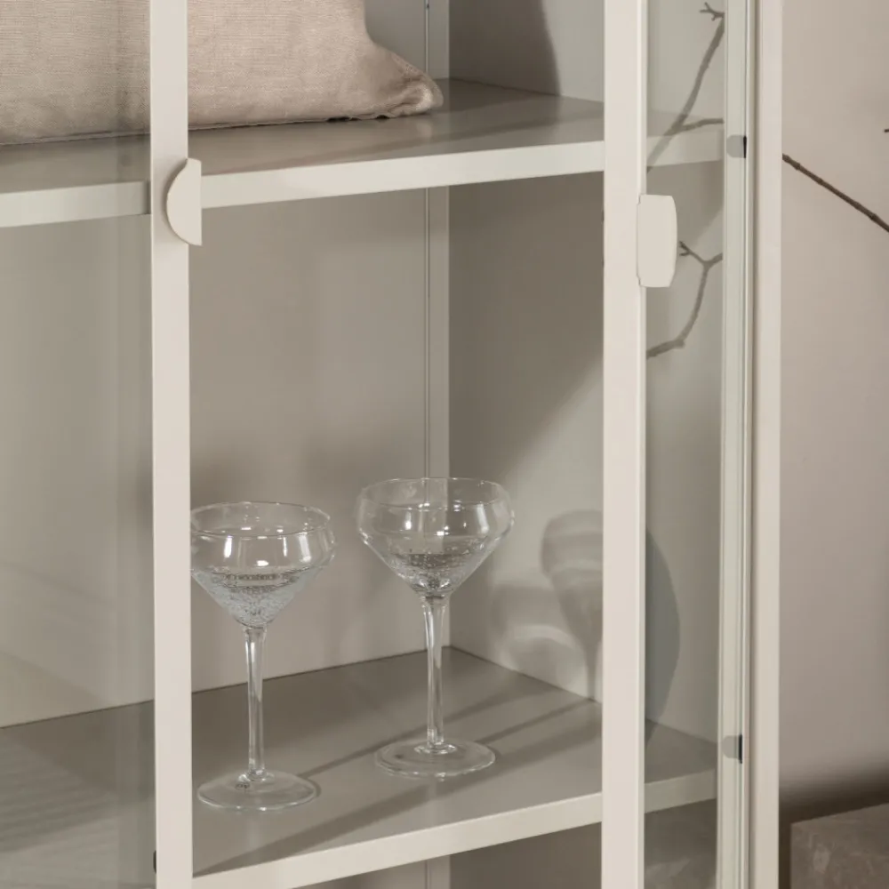 Venture Home PIRING Vaisselier 2 portes en verre et métal H190cm