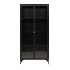 Venture Home PIRING Vaisselier 2 portes en verre et métal H190cm