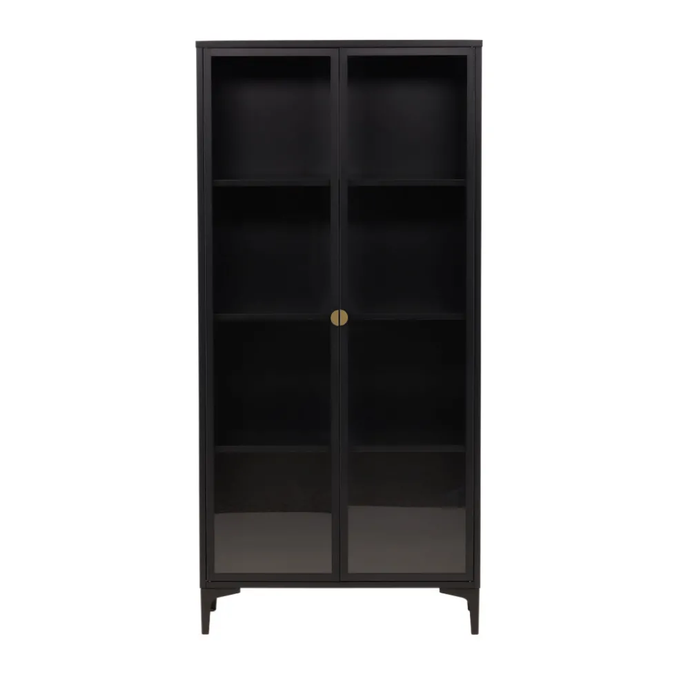 Venture Home PIRING Vaisselier 2 portes en verre et métal H190cm