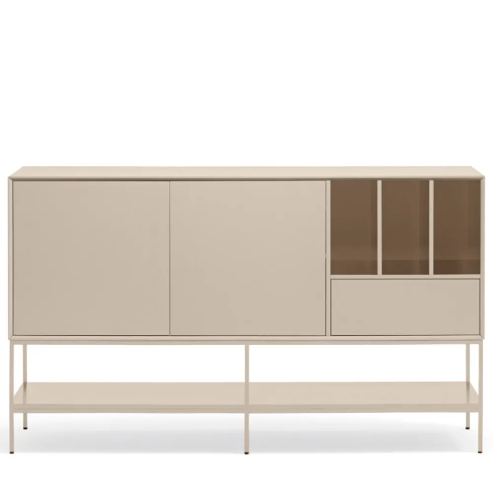 Teulat PLATT Buffet 2 portes en bois et métal L166 cm