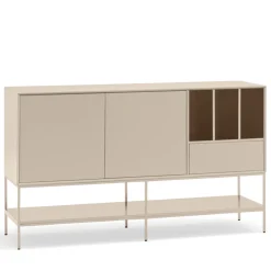 Teulat PLATT Buffet 2 portes en bois et métal L166 cm