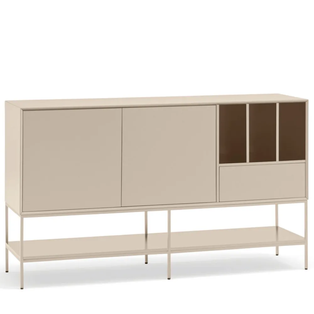 Teulat PLATT Buffet 2 portes en bois et métal L166 cm