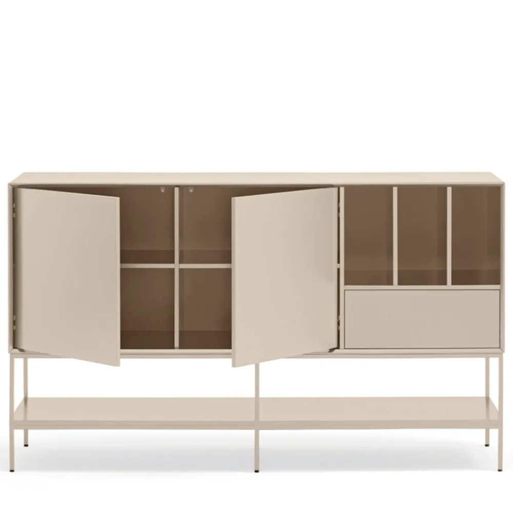 Teulat PLATT Buffet 2 portes en bois et métal L166 cm