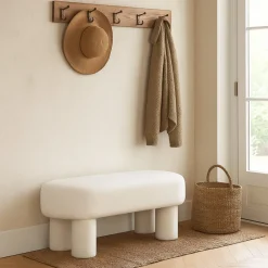 Drawer PLOOM Banc arrondi en tissu bouclette L105cm