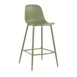 Drawer PORTLAND Lot de 4 tabourets de bar intérieur et extérieur en plastique et métal H65cm