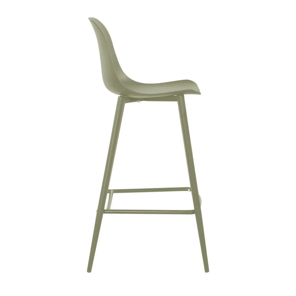 Drawer PORTLAND Lot de 4 tabourets de bar intérieur et extérieur en plastique et métal H65cm