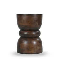 Drawer PULAU Table d'appoint en bois massif ø33,5cm