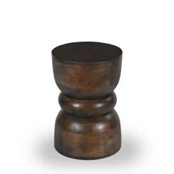 Drawer PULAU Table d'appoint en bois massif ø33,5cm
