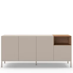 Drawer QUENOR Buffet 4 portes en bois et métal L180cm