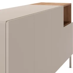 Drawer QUENOR Buffet 4 portes en bois et métal L180cm