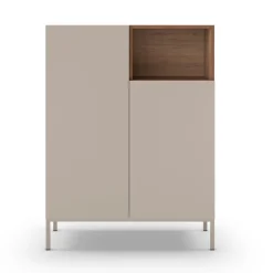 Drawer QUENOR Buffet 2 portes en bois et métal H120cm